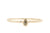 Handgemaakte en fairtrade fijne gehamerde witgouden ring met peervormige zout en peper diamant