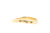 Handgemaakte en fairtrade organische ring van eerlijk goud met een drie groene saffiertjes