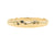 Handgemaakte en fairtrade deels organische gouden ring met drie saffiertjes