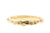 Handgemaakte en fairtrade geelgouden organische ring met negen diamantjes