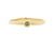 Handgemaakte en fairtrade organische geelgouden ring met oranje blauwe saffier