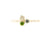 Handgemaakte en fairtrade fijne gouden ring met saffier, chroom diopside en diamant
