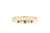 Handgemaakte en fairtrade ring van eerlijk goud met een drie groene saffiertjes