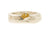 Handgemaakte en fairtrade zilveren sand cast ring met cast in place ruwe saffier