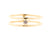 Handgemaakte en fairtrade fijne geelgouden dubbele ring met fairtrade roze saffier
