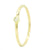 Handgemaakte en fairtrade fijne gehamerde geelgouden ring met diamant