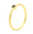 Handgemaakte en fairtrade fijne ruwe gouden ring met een ruw diamantje