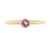 Handgemaakte en fairtrade fijne gehamerde gouden ring met roze saffier