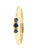 Handgemaakte en fairtrade fijne gouden ring met drie blauwe saffiertjes