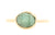 Handgemaakte en fairtrade gouden ring met roosgeslepen oval smaragd