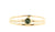 Handgemaakte en fairtrade fijne geelgouden dubbele ring met fairtrade seafoam toermalijn
