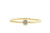 Handgemaakte en fairtrade fijne geelgouden ring met diamant in zespoots chaton