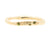 Handgemaakte & fairtrade geelgouden ring met drie groene toermalijnen