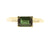 Handgemaakte en fairtrade gouden ring met smaragd geslepen groene toermalijn en diamantjes