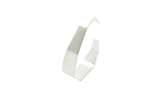 Zilveren geometrische open armband