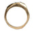 Gouden geometrische ring met ruwe diamant - Fairtrade en handgemaakt door goudsmid Nina Strategier