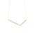 Ketting met open geometrische hanger in zilver en goud