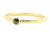 Handgemaakte en fairtrade fijne gehamerde gouden ring met donkere roosgeslepen diamant