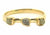 Handgemaakte en fairtrade gepolijste gouden ring met ruwe diamantjes