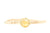 Handgemaakte en fairtrade gehamerde gouden ring met roosgeslepen gele saffier