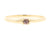 Handgemaakte en fairtrade fijne licht organische gouden ring met amethist