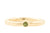 Handgemaakte en fairtrade organische geelgouden ring met groene saffier