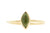 Fairtrade en handgemaakte gehamerde ring met markies cabochon groene toermalijn