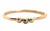 Handgemaakte en fairtrade fijne roodgouden ring met bolletjes van wit-, rood- en geelgoud