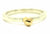 Handgemaakt & fairtrade zilveren ring met gouden geometrische druppel
