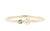 Handgemaakte en fairtrade fijne witgouden ring met seafoam toermalijn en diamant