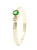 Handgemaakte en fairtrade fijne witgouden ring met chroom diopside en diamant