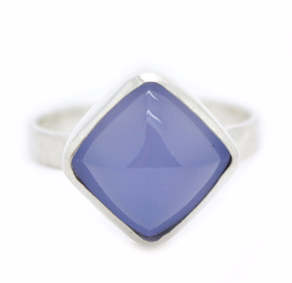 Zilveren ring met fairtrade chalcedoon uit Mexico