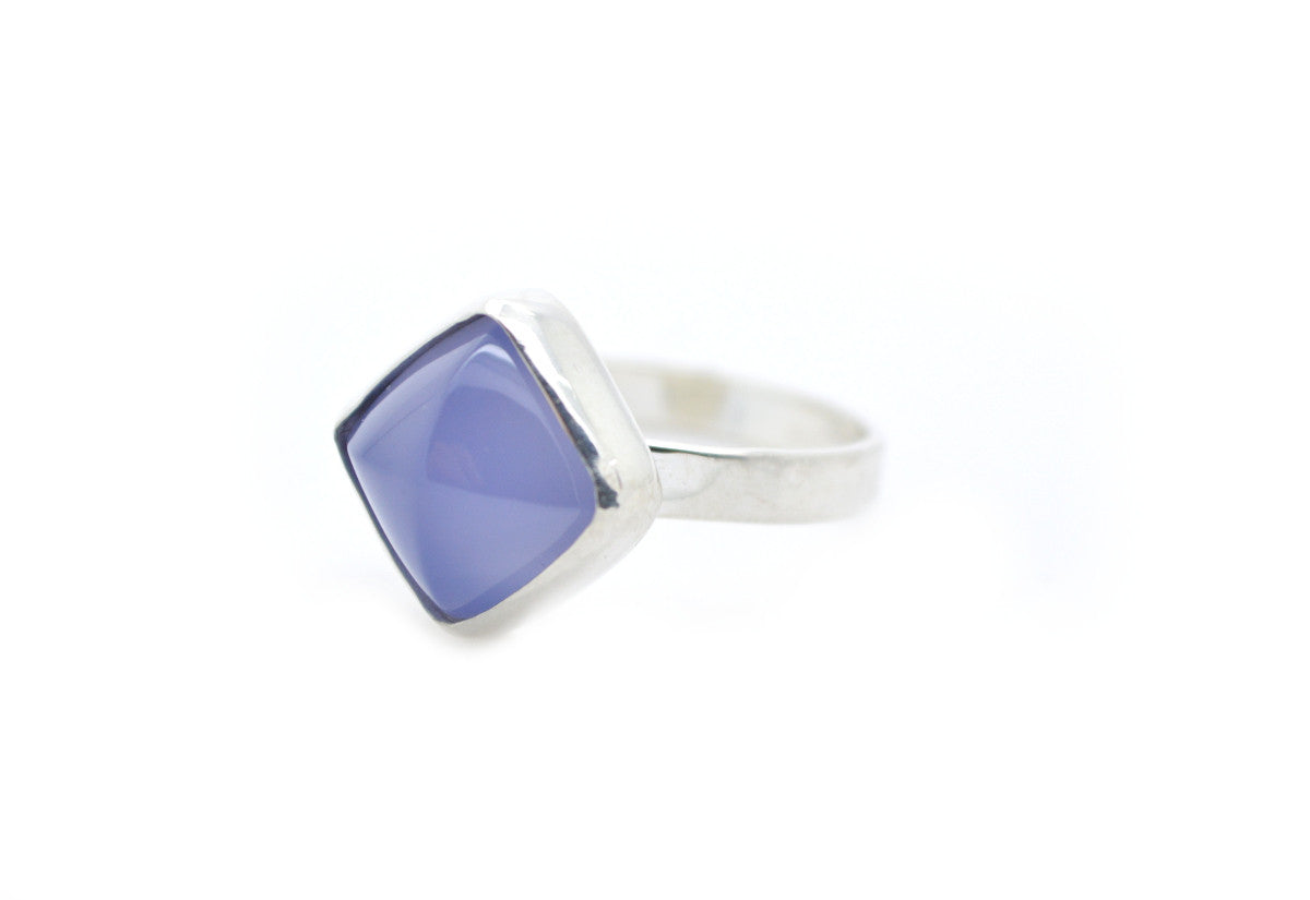 Zilveren ring met fairtrade chalcedoon uit Mexico
